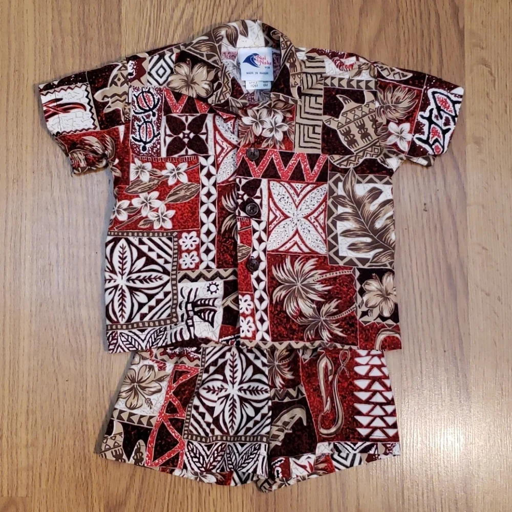 Nui Nalu Hawaiian shirt and shorts set 6 months